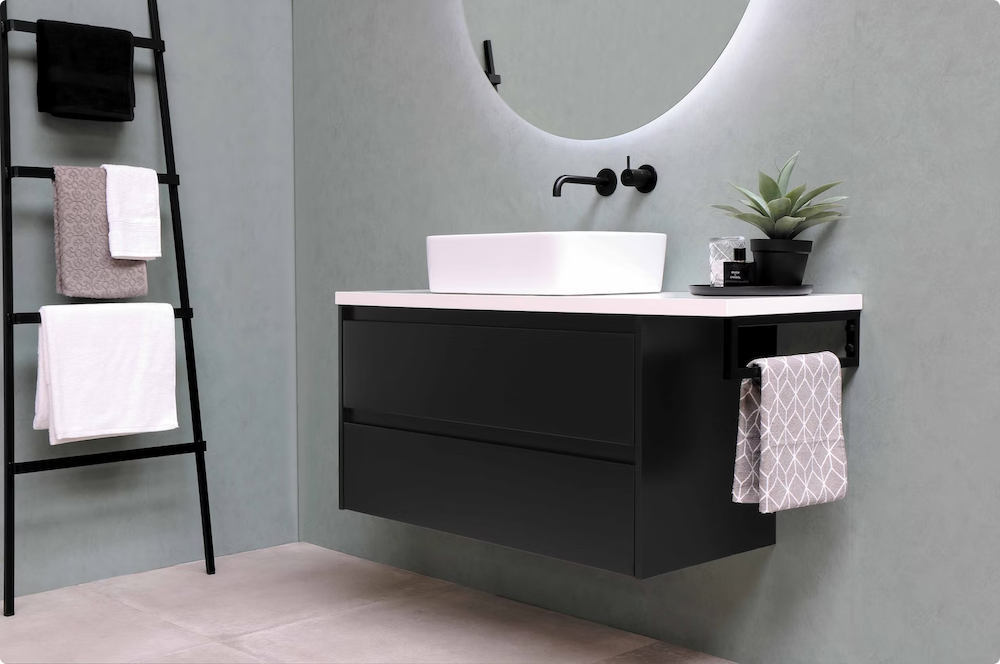 Black bathroom cabinets