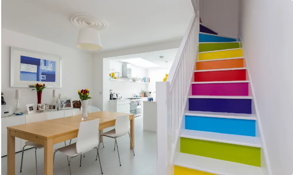 Colourful stairs