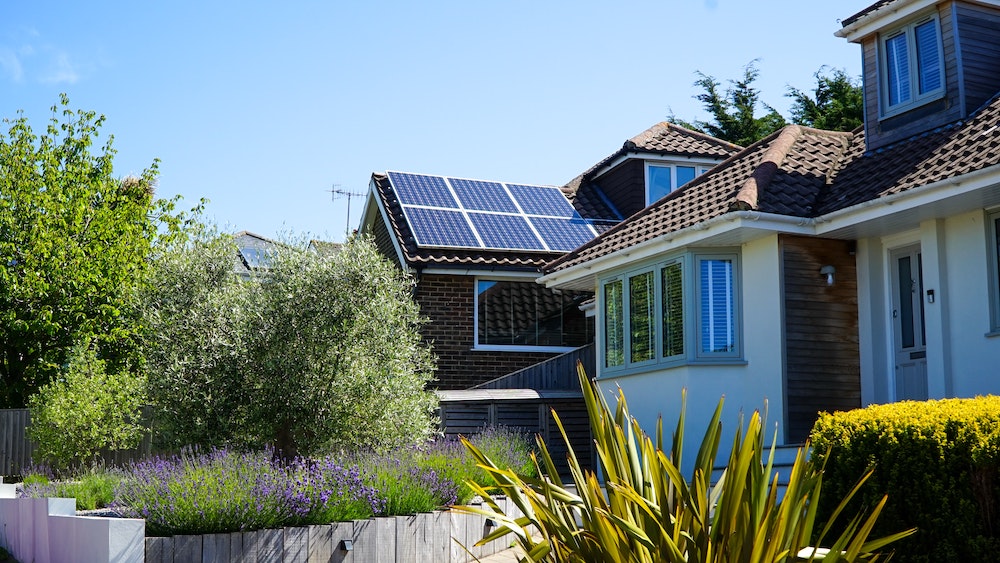 House with solar panels