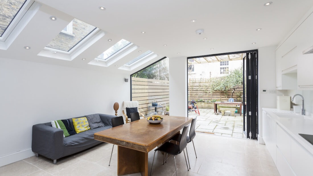 Skylight kitchen side extension in London from 2016