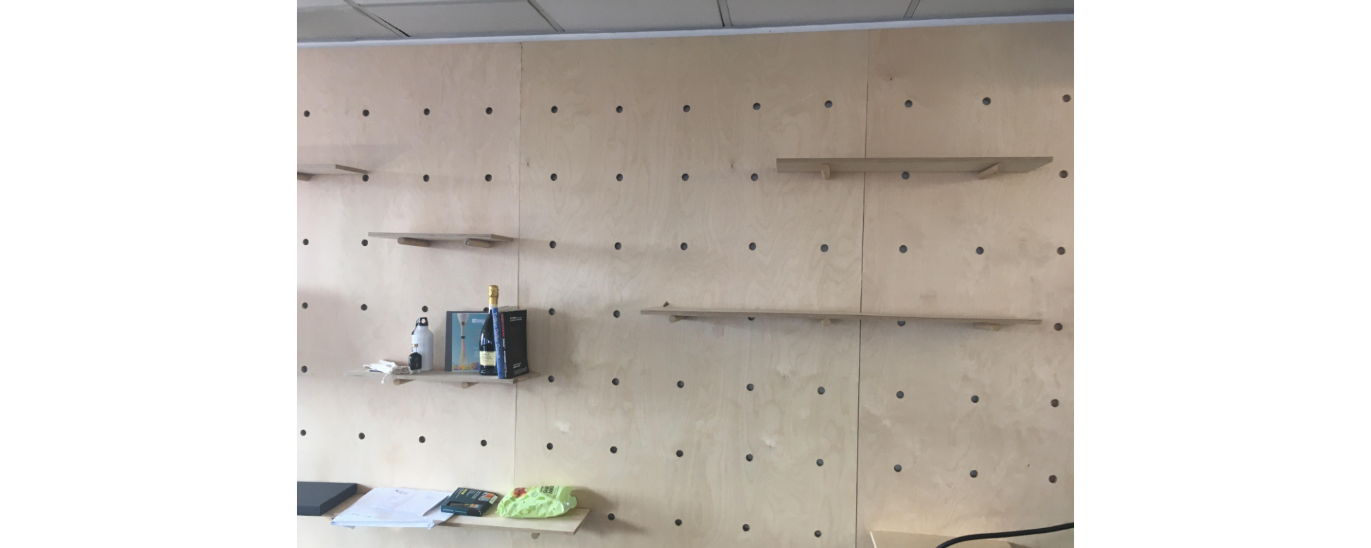 Pegboard wall