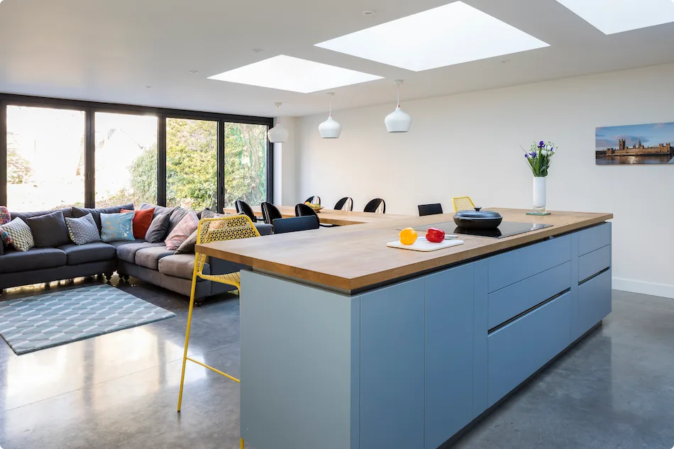 Kitchen diner skylights