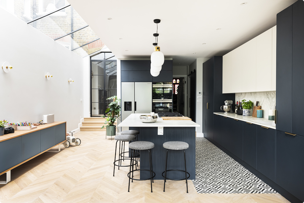 Beautiful natural light in a completed Resi kitchen diner extension project