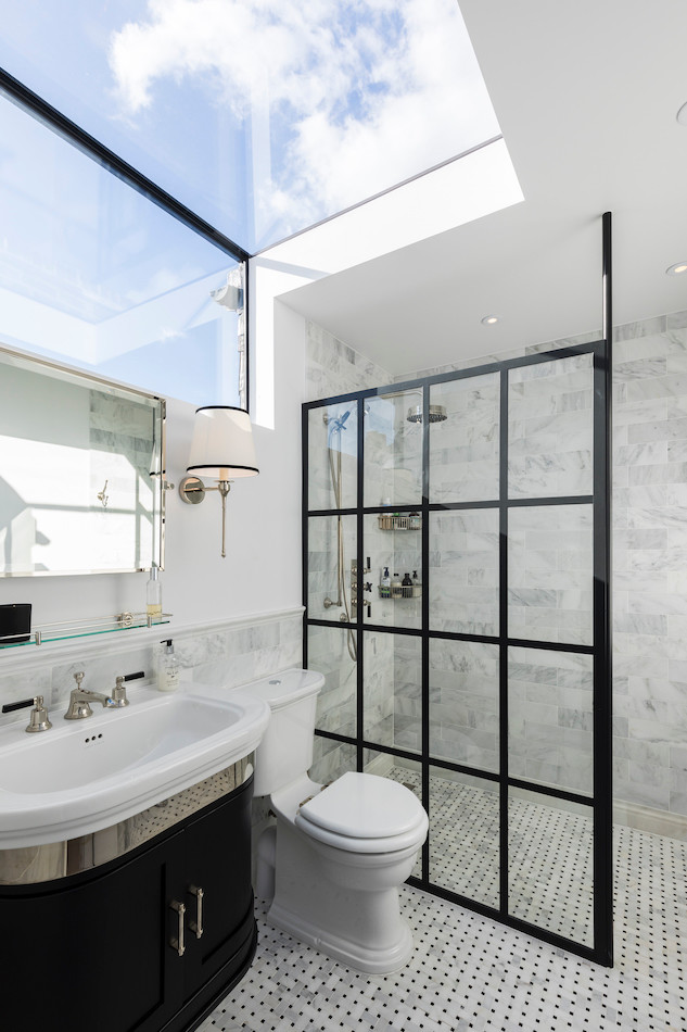 Loft bathroom - inchmery with roof light