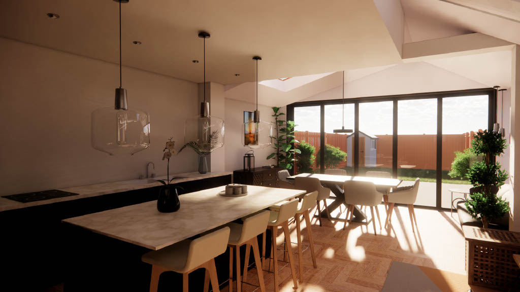 Crescent Lane - Proposed Pitched Kitchen Extension