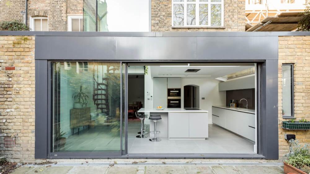 House extension cost, an exterior shot in London