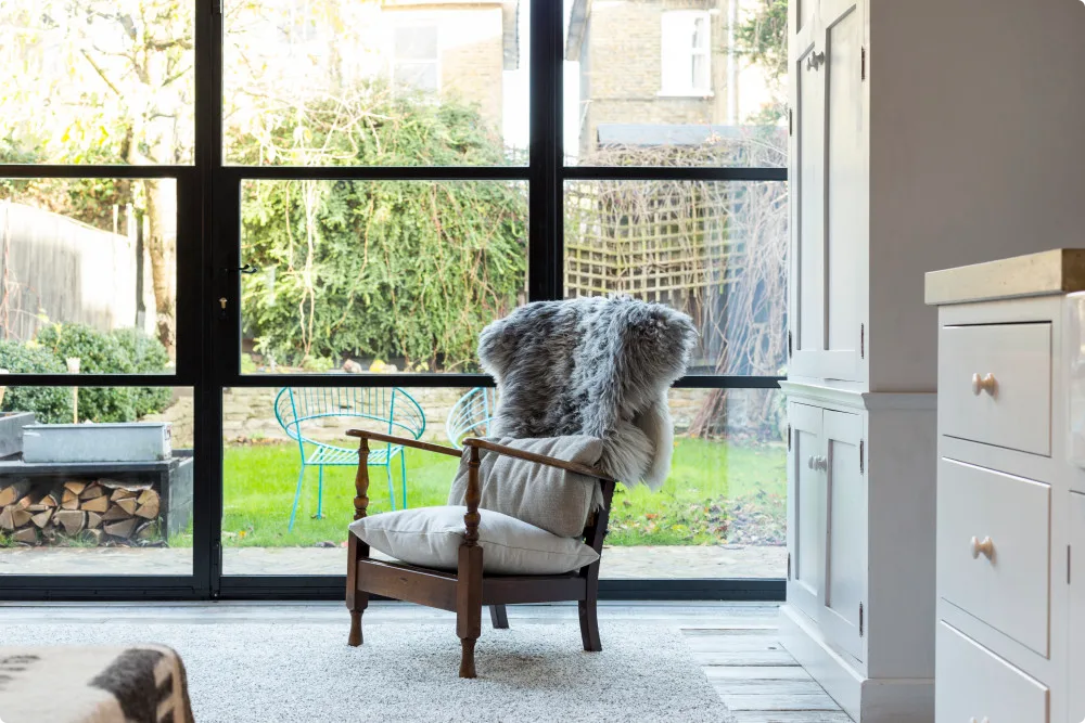 Reading chair by window