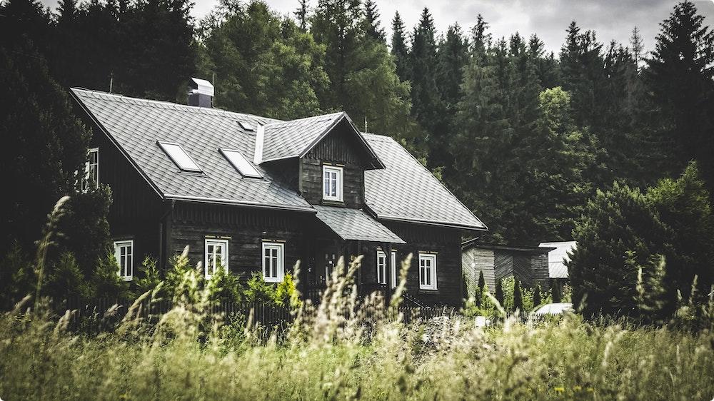 Solar panel on a house