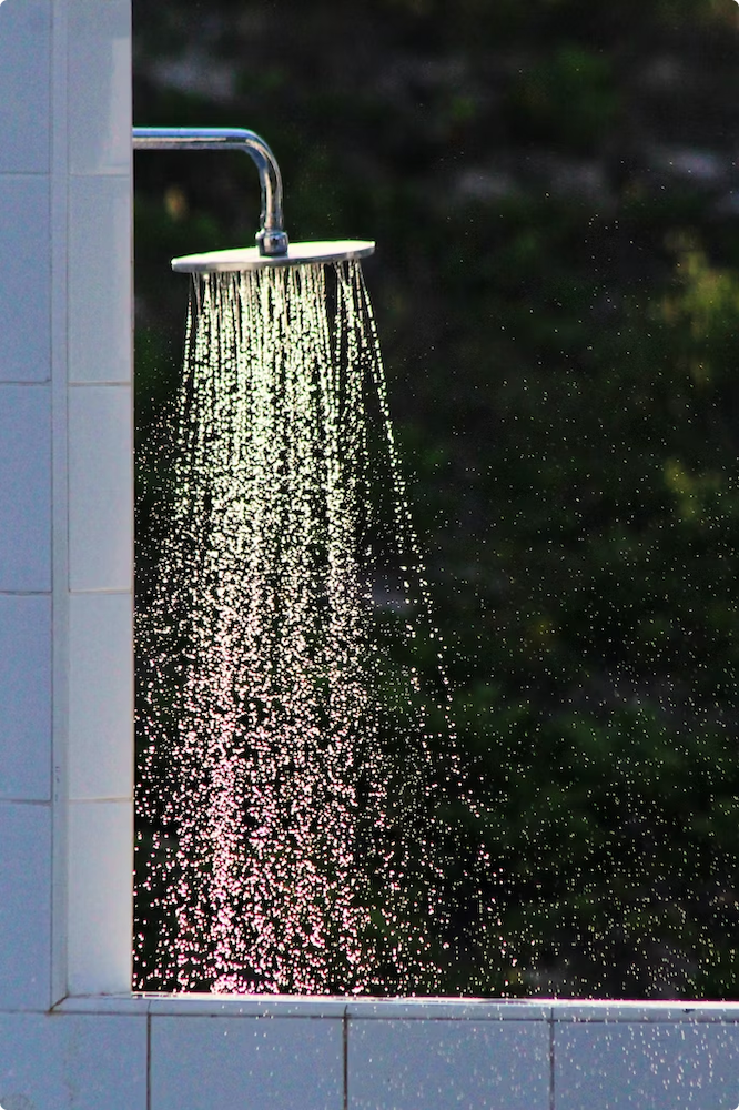 Install an outdoor shower for that holiday at home feeling