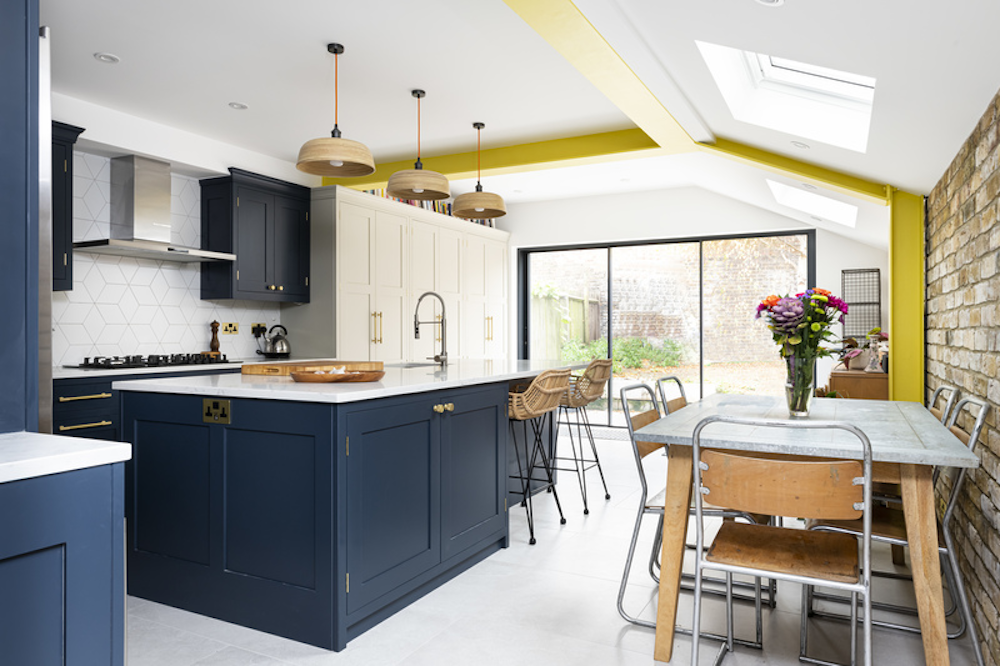 A bold, contemporary colour-pop kitchen from the Resi portfolio