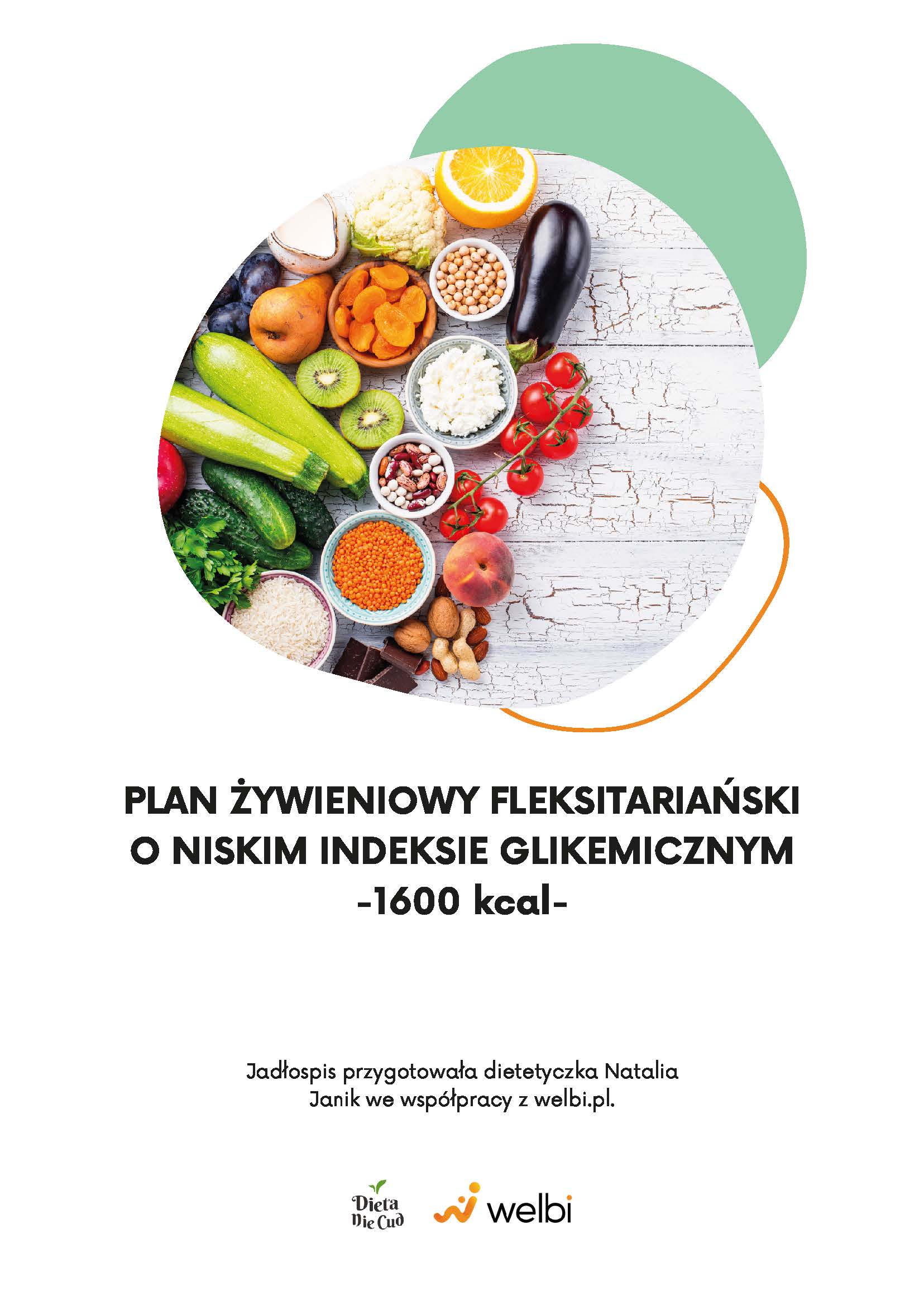 Plan żywieniowy fleksitariański o niskim indeksie glikemicznym 1600 kcal
