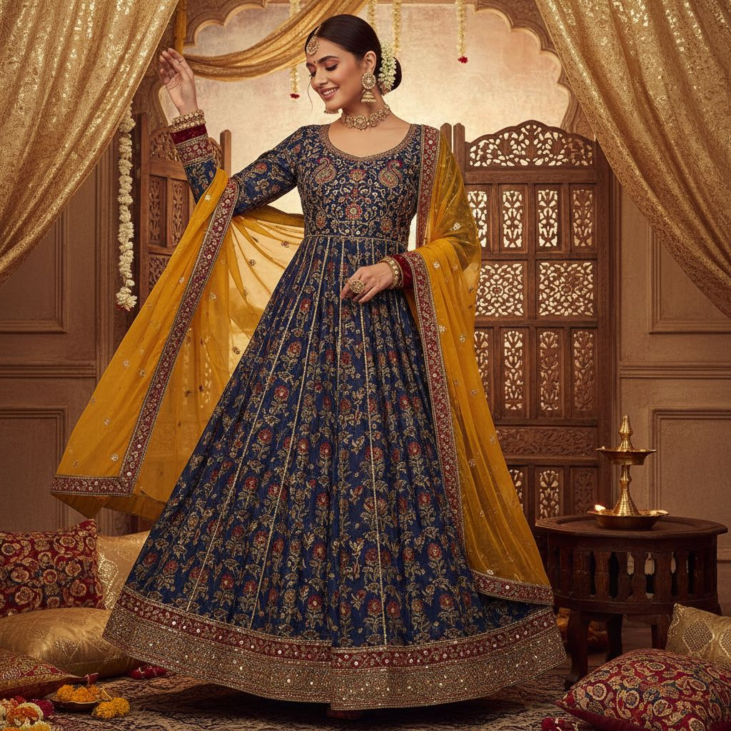 Ethnicwear try-on with detailed textures