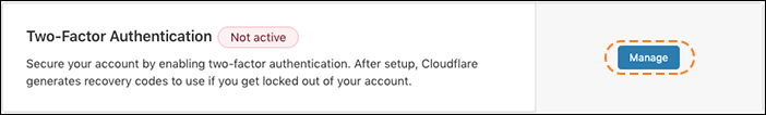 2fa card showing that 2fa is not active