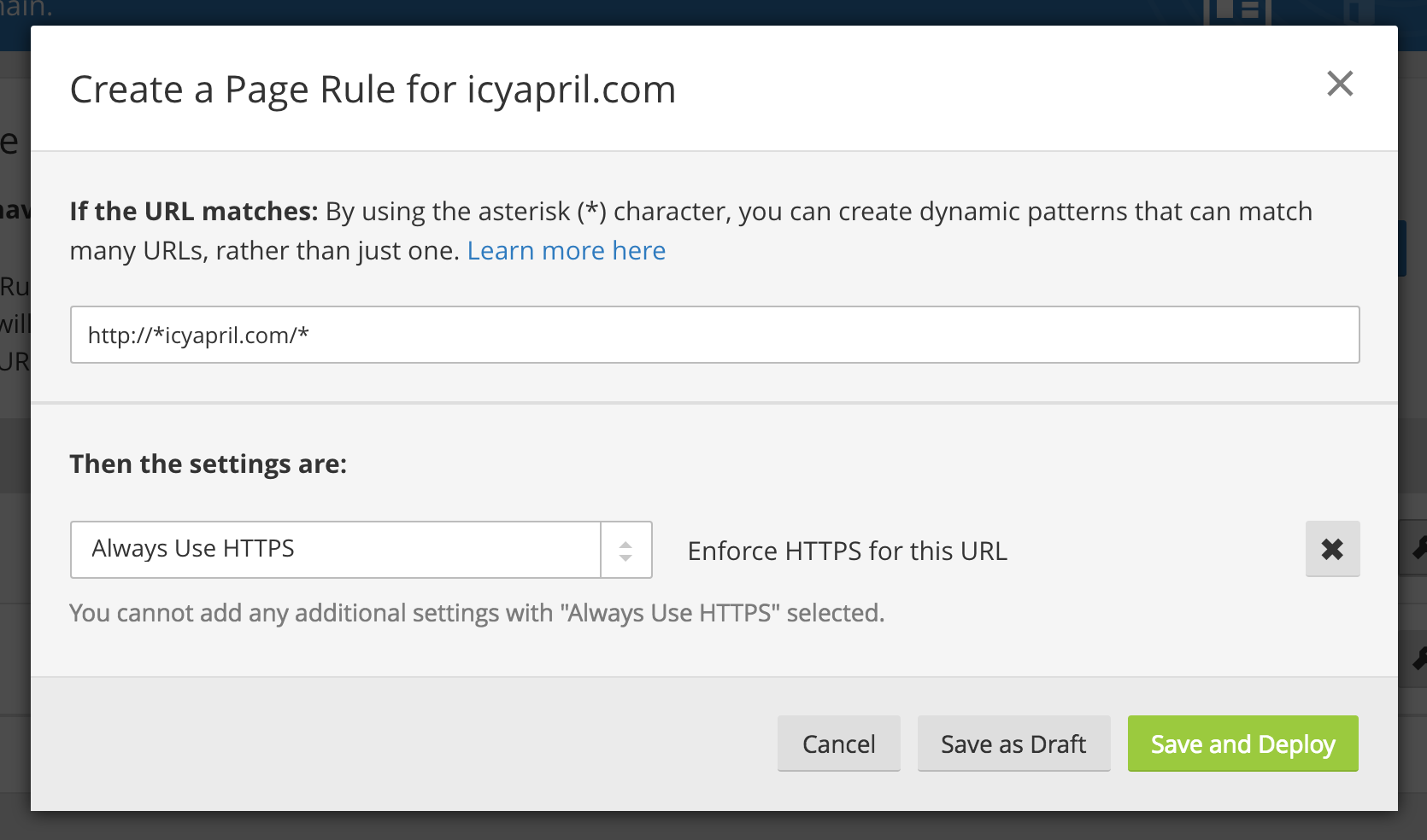 Create a page rule to ensure your Wordpress website is correctly loaded over HTTP/2