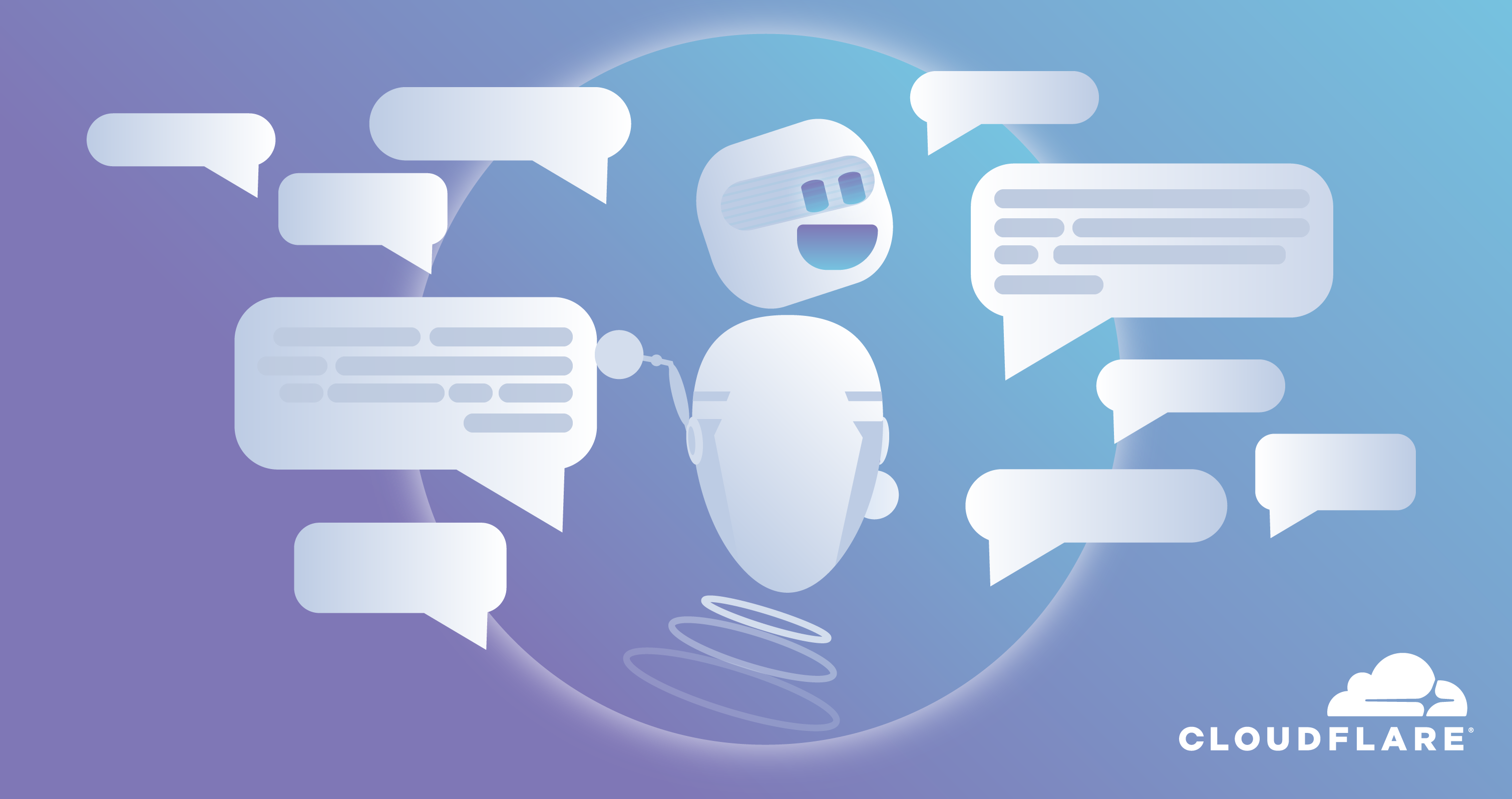 Chatbot with speech bubbles