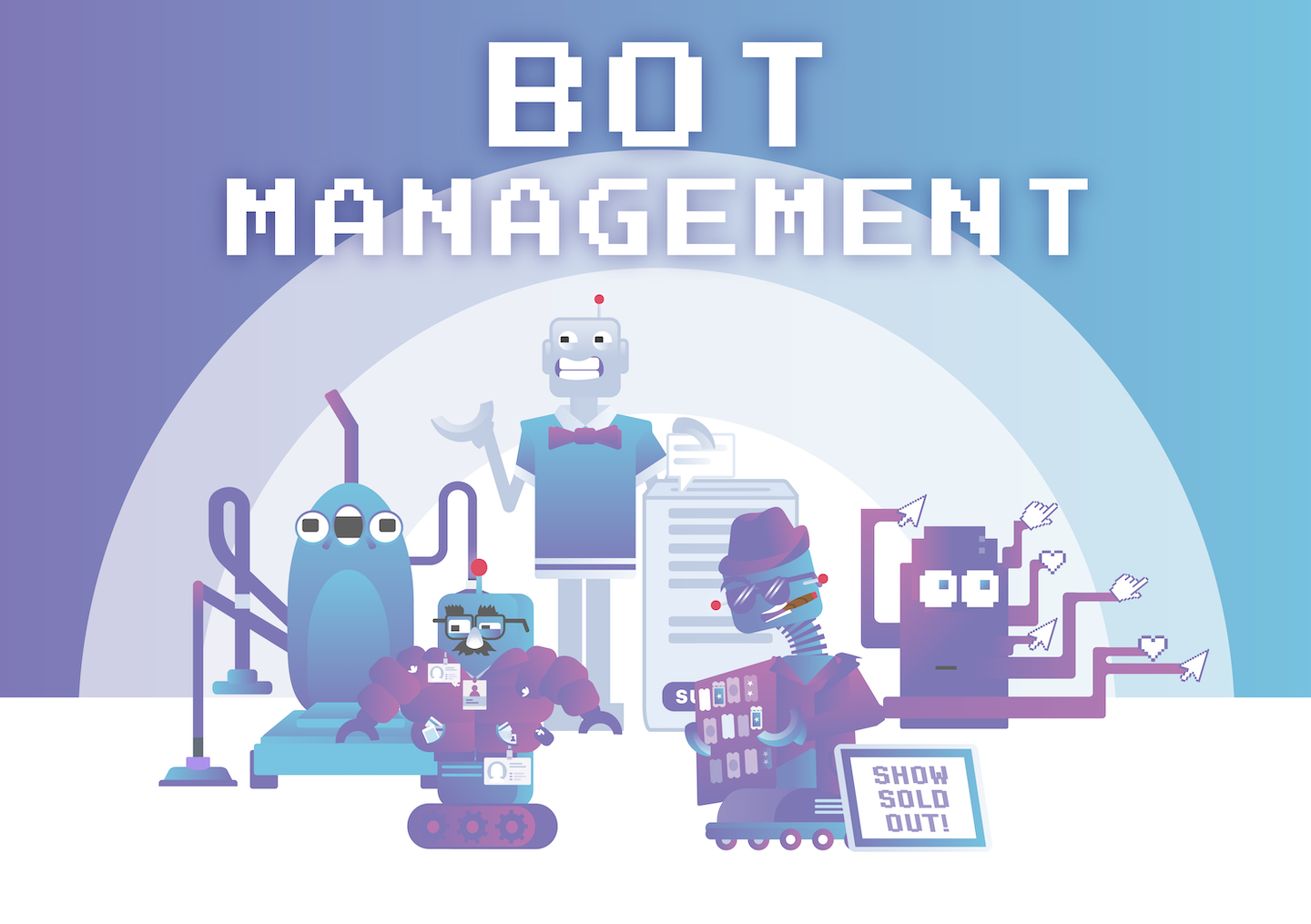 Bot-Management – Eine Gruppe von Bots