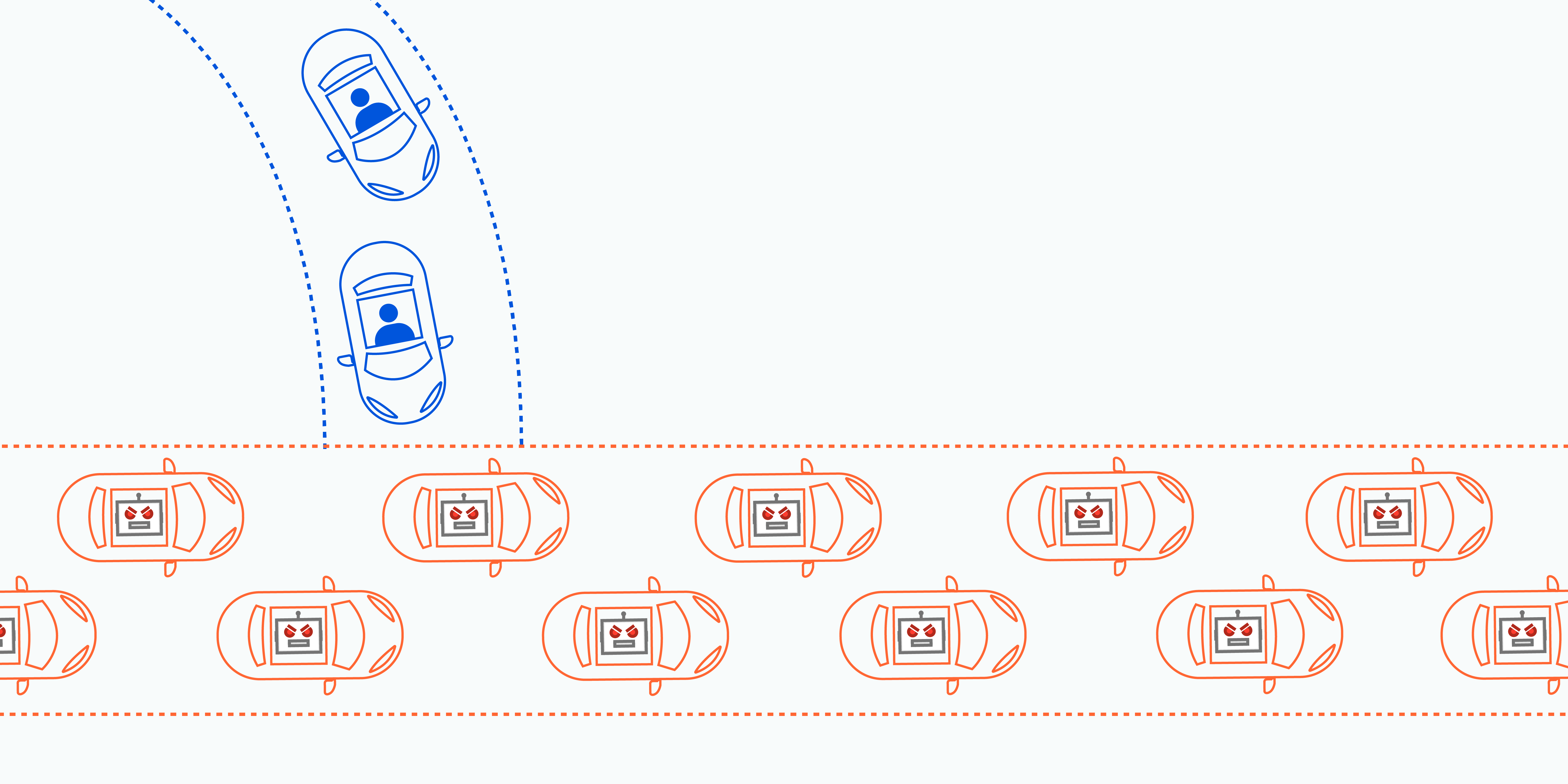 Metapher des DDoS-Angriffstraffics