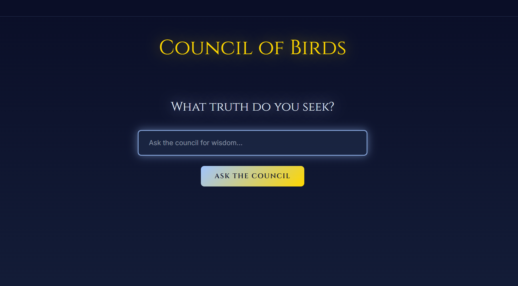 The Council of Birds: AI with Structure, Soul, and Synthesis