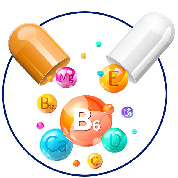 B6 vitamin bubbles