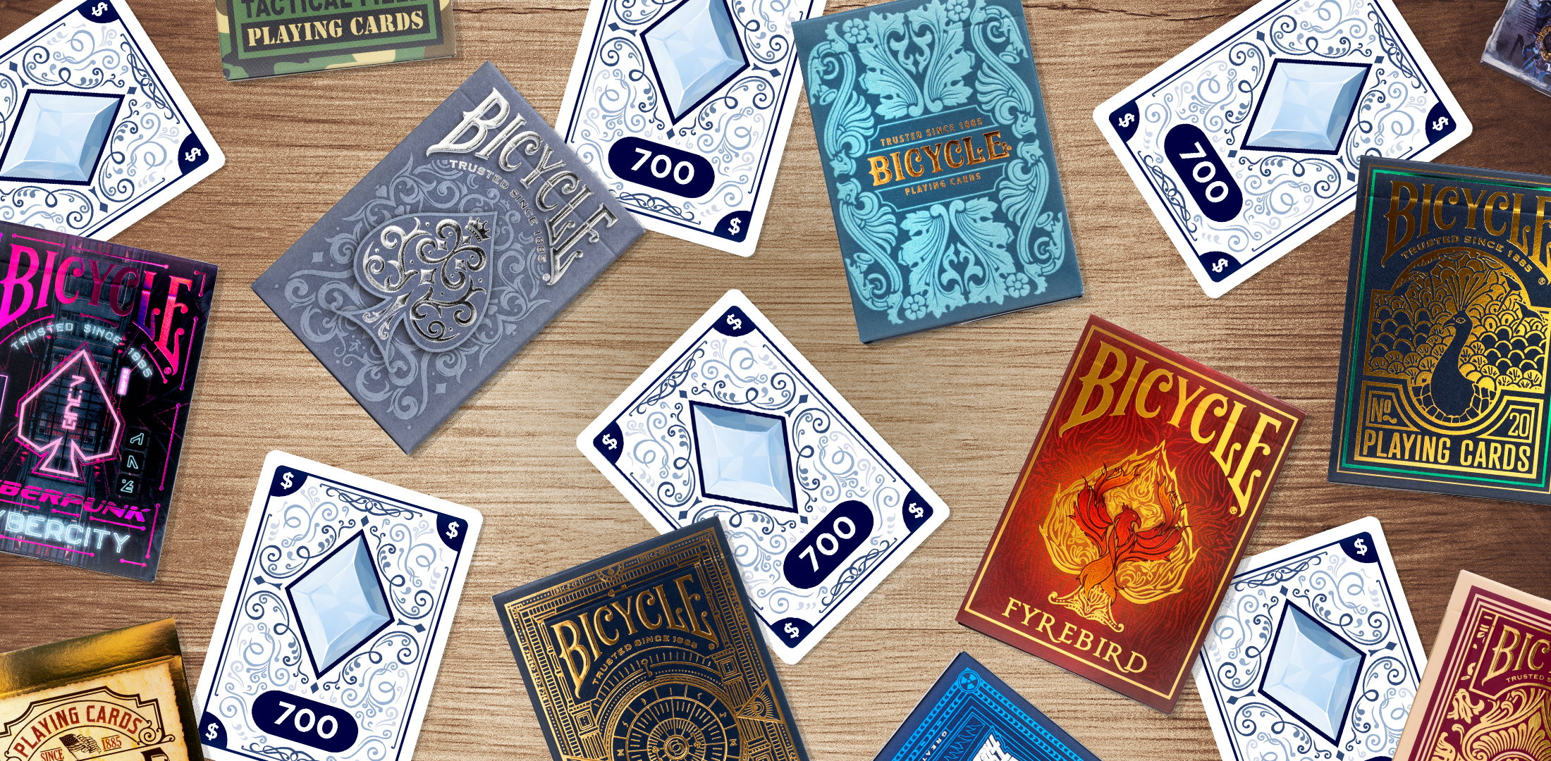 Buy any 2 or more decks of cards with the promo code and unlock a chance to win a deck of cards or app diamonds.