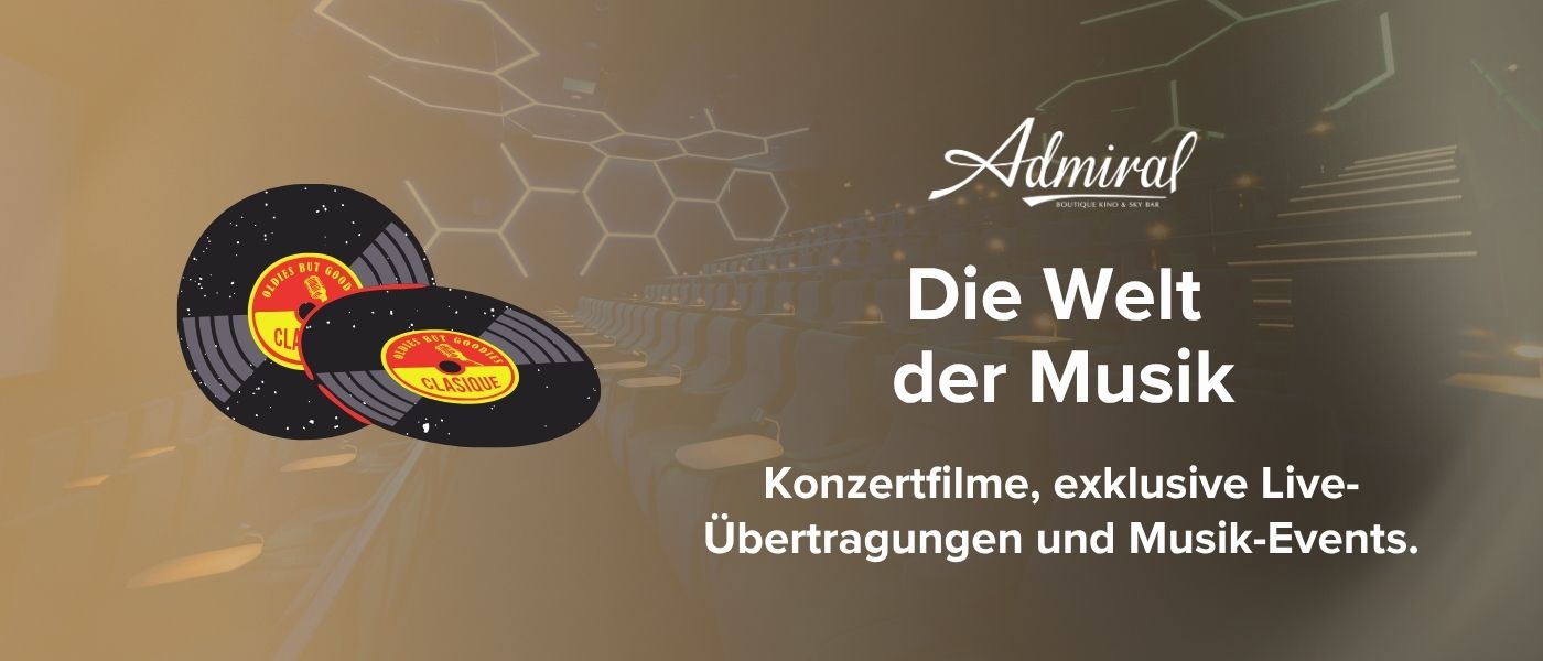 Die Welt der Musik. Konzertfilme, exklusive Live-Übertragungen und Musik-Events.