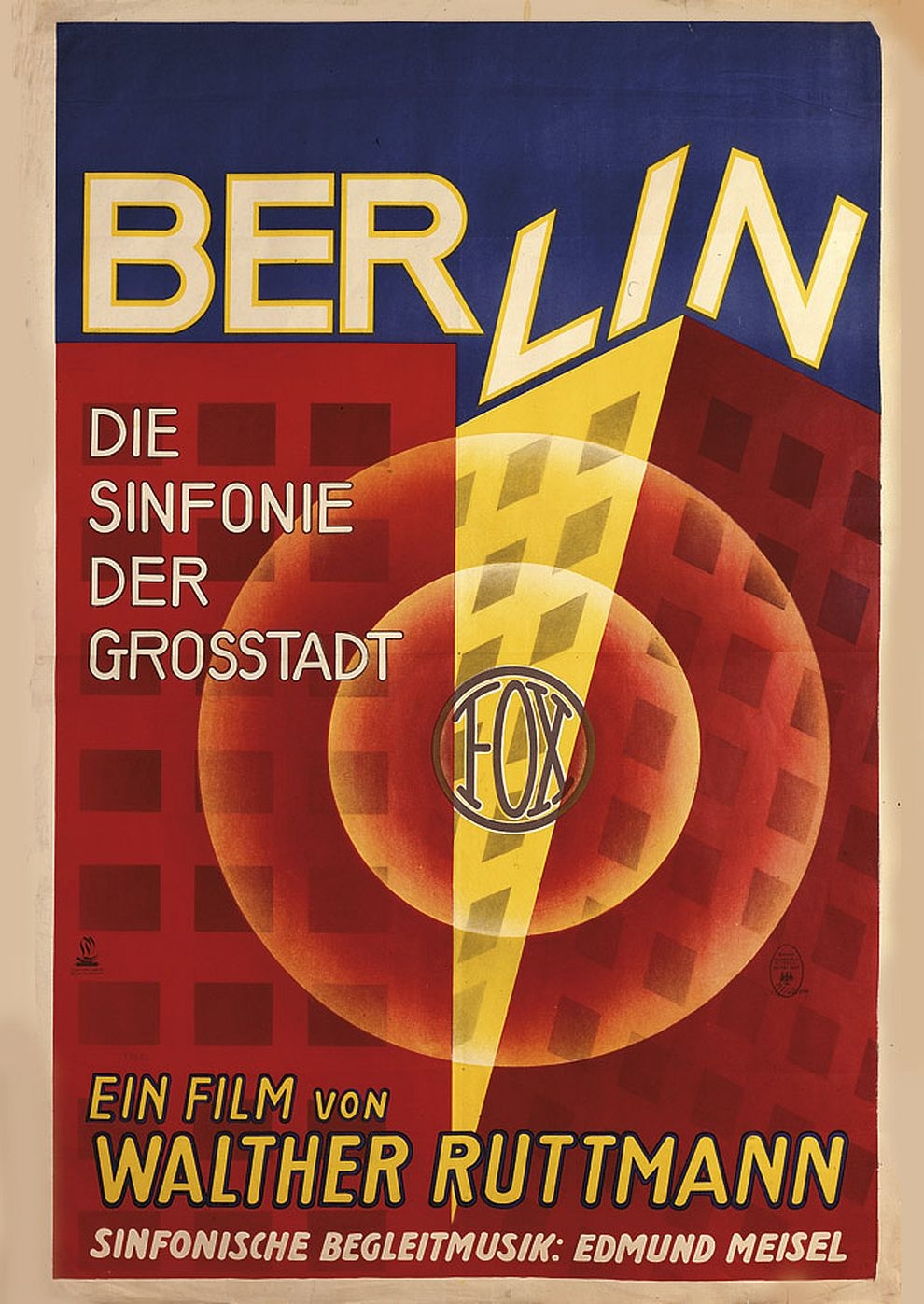 Filmplakat zu Berlin, die Sinfonie der Großstadt