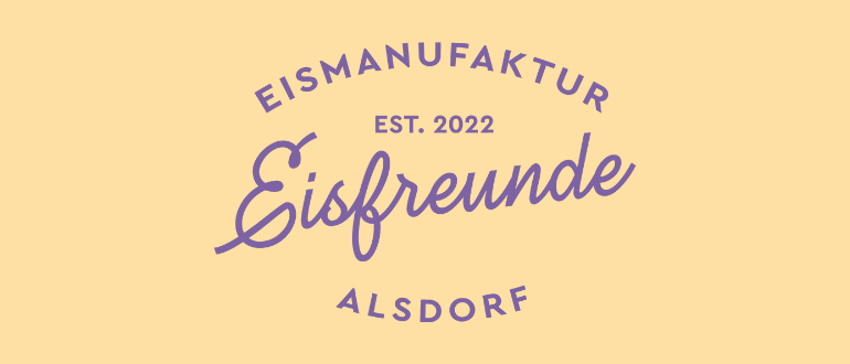 Hier sieht man das Logo der Eisfreunde Manufaktur aus Alsdorf