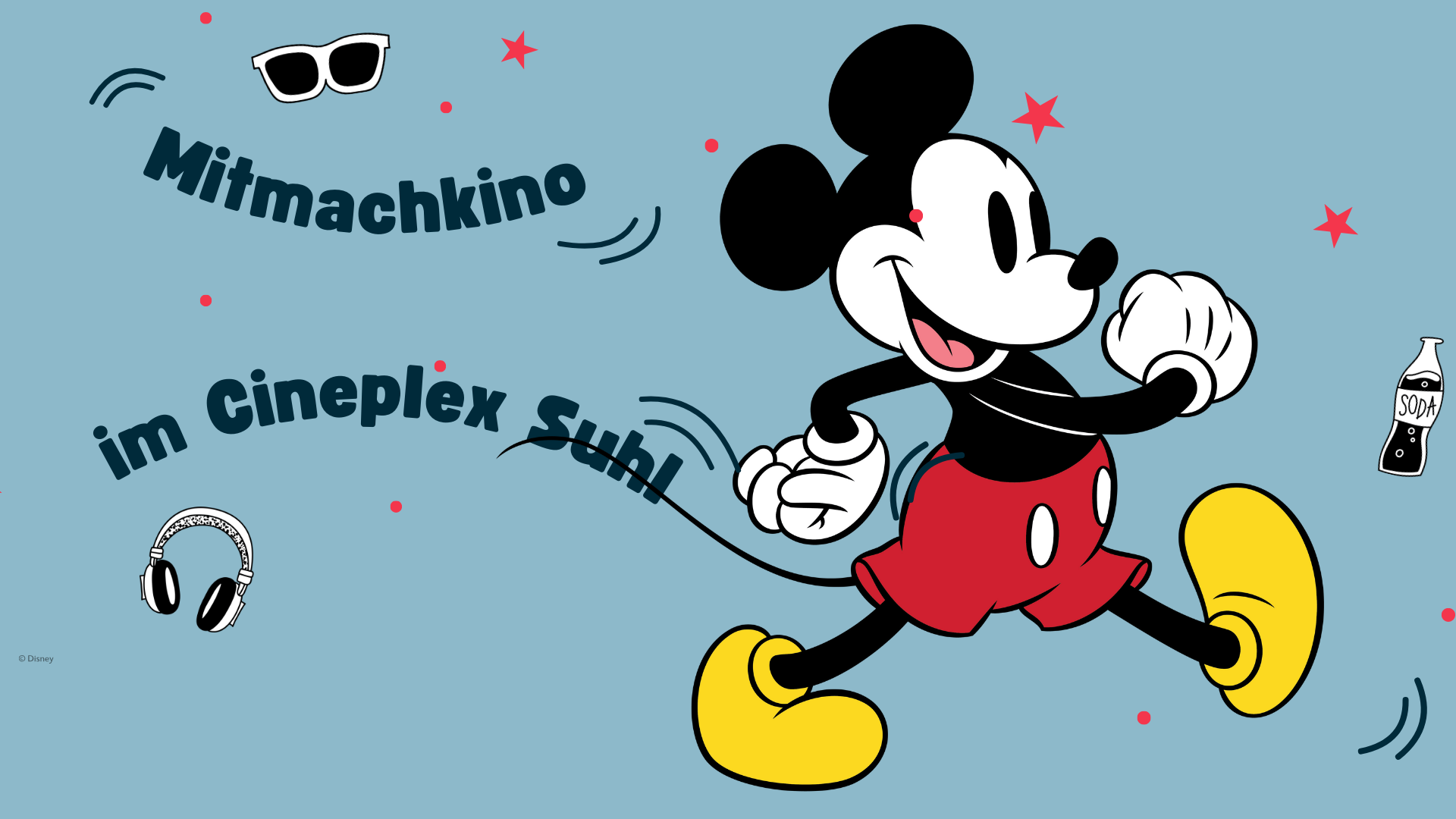 Banner des Mitmachkinos im Cineplex Suhl.