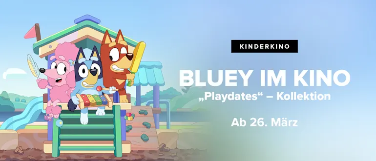 Zur Vorstellung „Knirps Kino“: „Bluey im Kinof“ im April – ohne Werbung, geringe Lautstärke, gedimmtes Licht