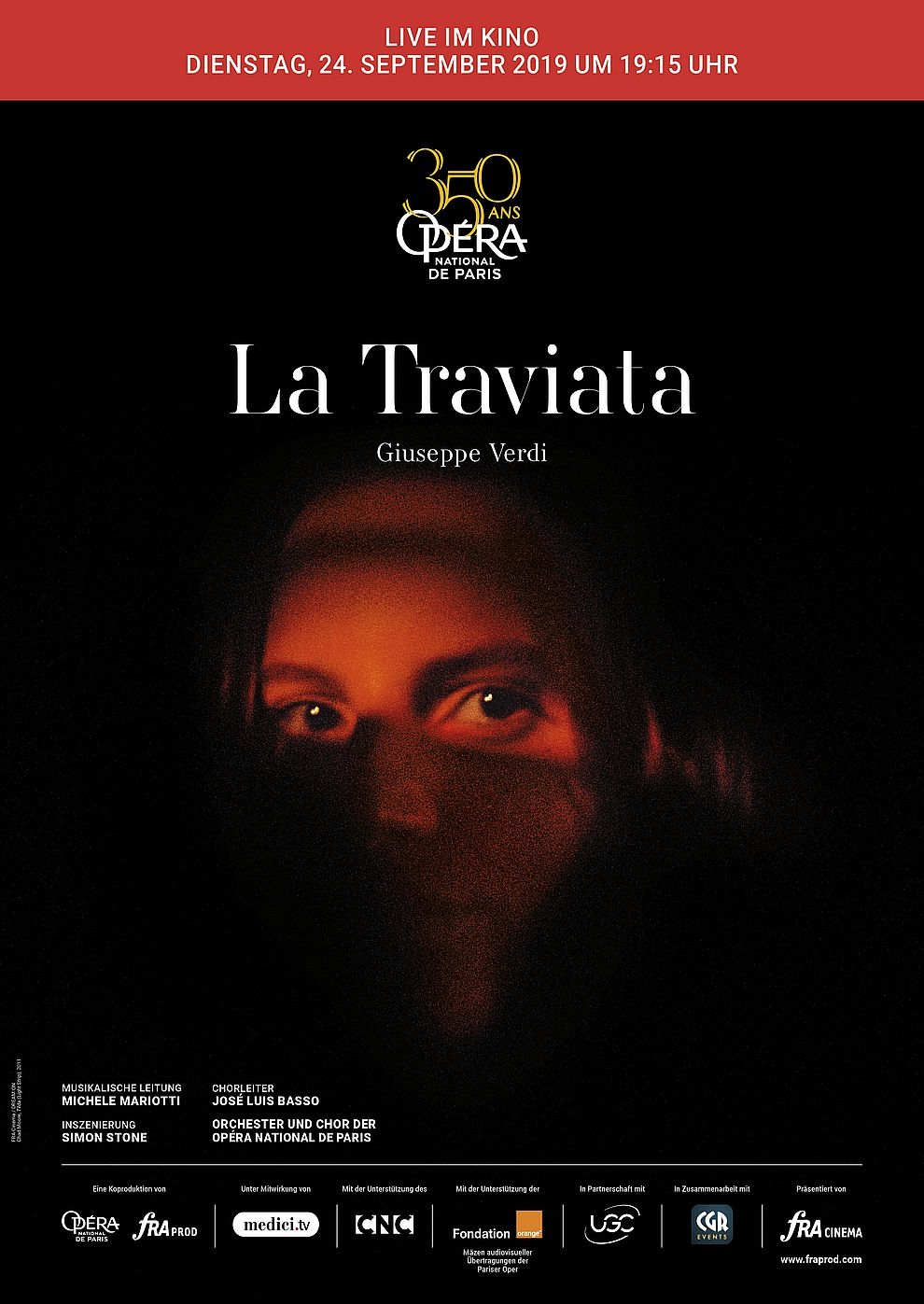 Filmplakat zu Opéra national de Paris 2019/20: La Traviata (Verdi)