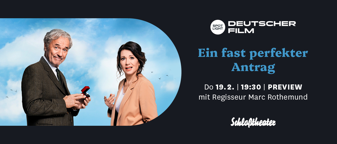 Promobanner Regisseur-Besuch Marc Rothemund Ein fast perfekter Antrag Schloßtheater Münster