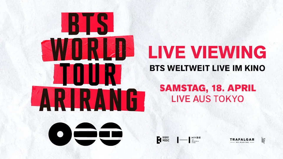Promobanner zu der Welttournee "ARIRANG" von BTS