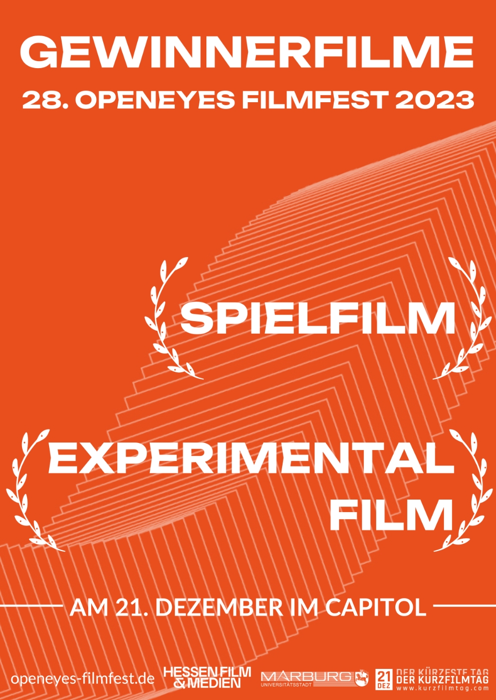 Filmplakat zu Gewinnerfilme des 28. OpenEyes Filmfestes 2023 Experimental- und Spielfilm