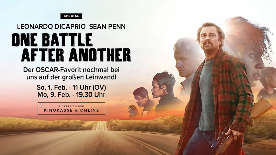 OSCAR Anwärter One Battle After Another am 1. Februar in der englischen Originalfassung und am 9. Februar in deutsch