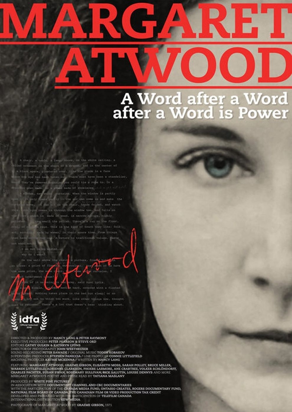 Filmplakat zu Margaret Atwood: A Word after a Word after a Word is Power
