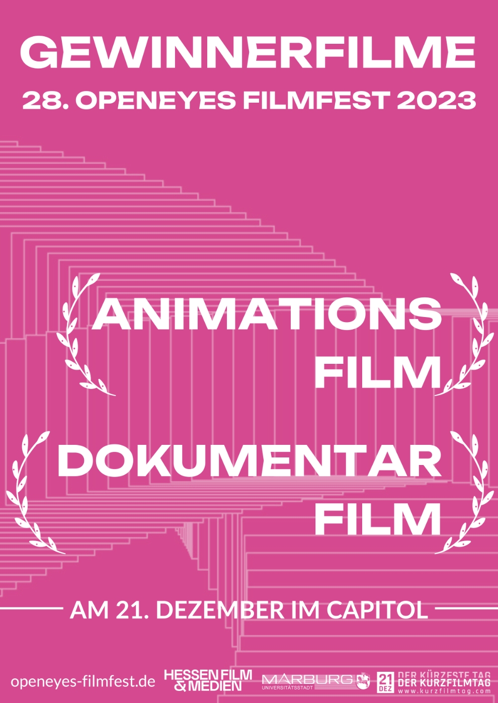 Filmplakat zu Gewinnerfilme des 28. OpenEyes Filmfestes 2023 Animations- und Dokumentarfilm