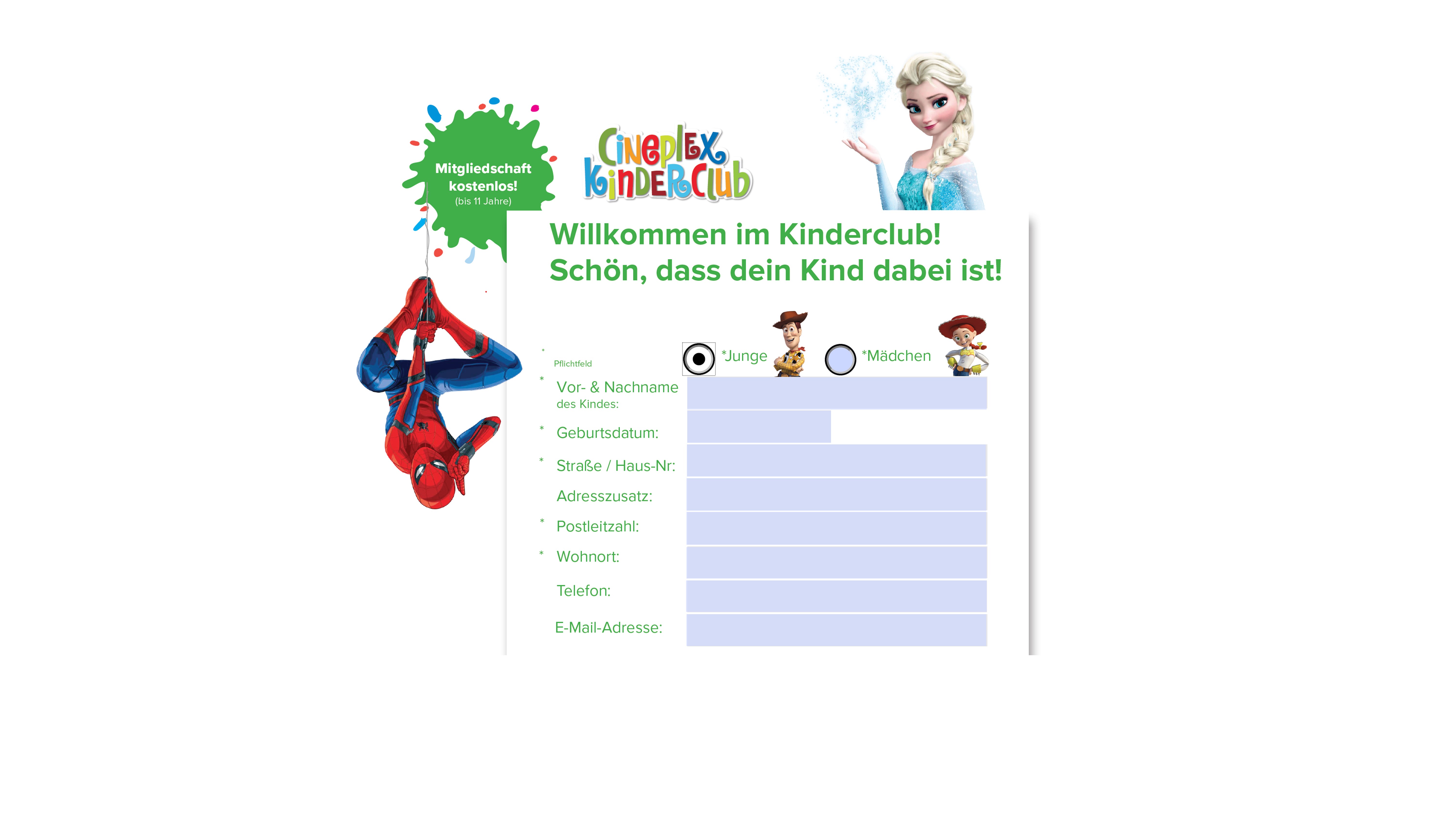 Kinderclub Antrag