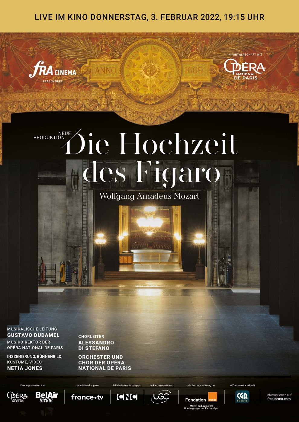 Filmplakat zu Opéra national de Paris 2021/22: Die Hochzeit des Figaro (live)