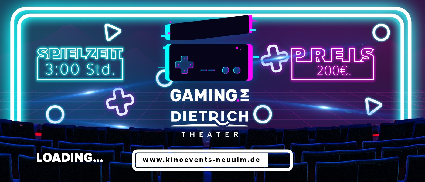 Artwork zu Gaming im Kino mit Dietrich Theater Logo