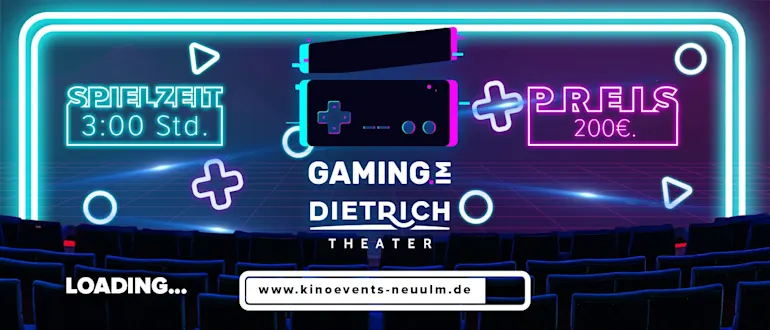 Artwork zu Gaming im Kino mit Dietrich Theater Logo