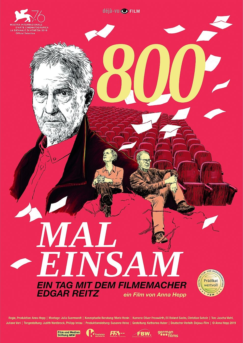 Filmplakat zu 800 mal einsam - Ein Tag mit dem Filmemacher Edgar Reitz