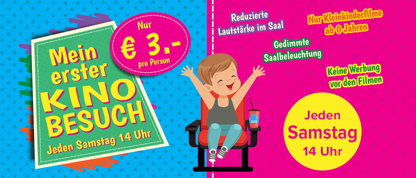 Mein erster Kinobesuch jeden Samstag um 14.00 Uhr