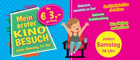 Mein erster Kinobesuch jeden Samstag um 14.00 Uhr