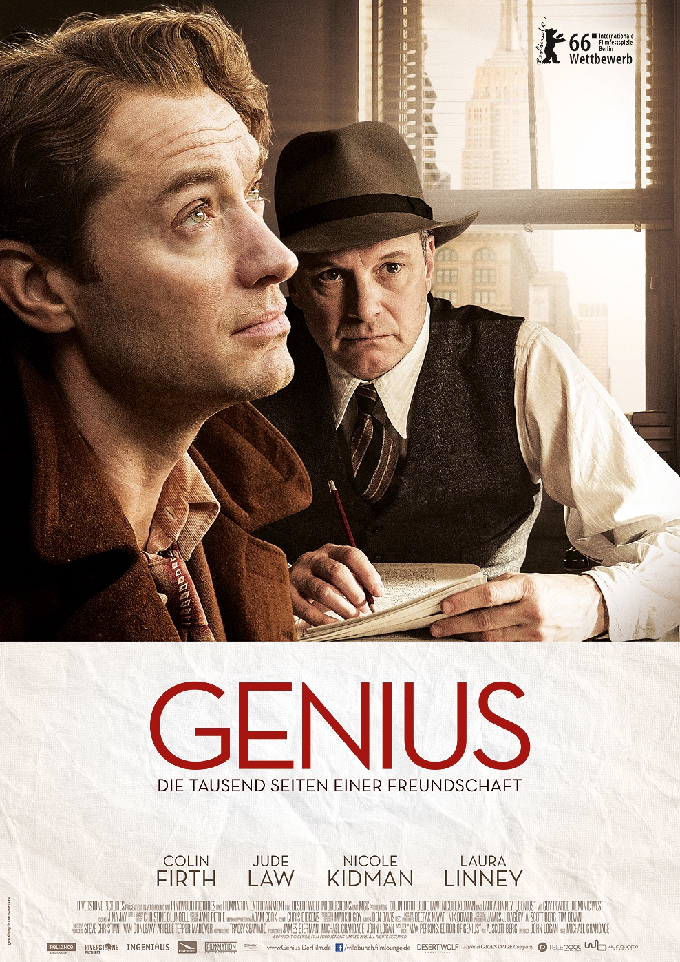 Filmplakat zu Genius - Die tausend Seiten einer Freundschaft
