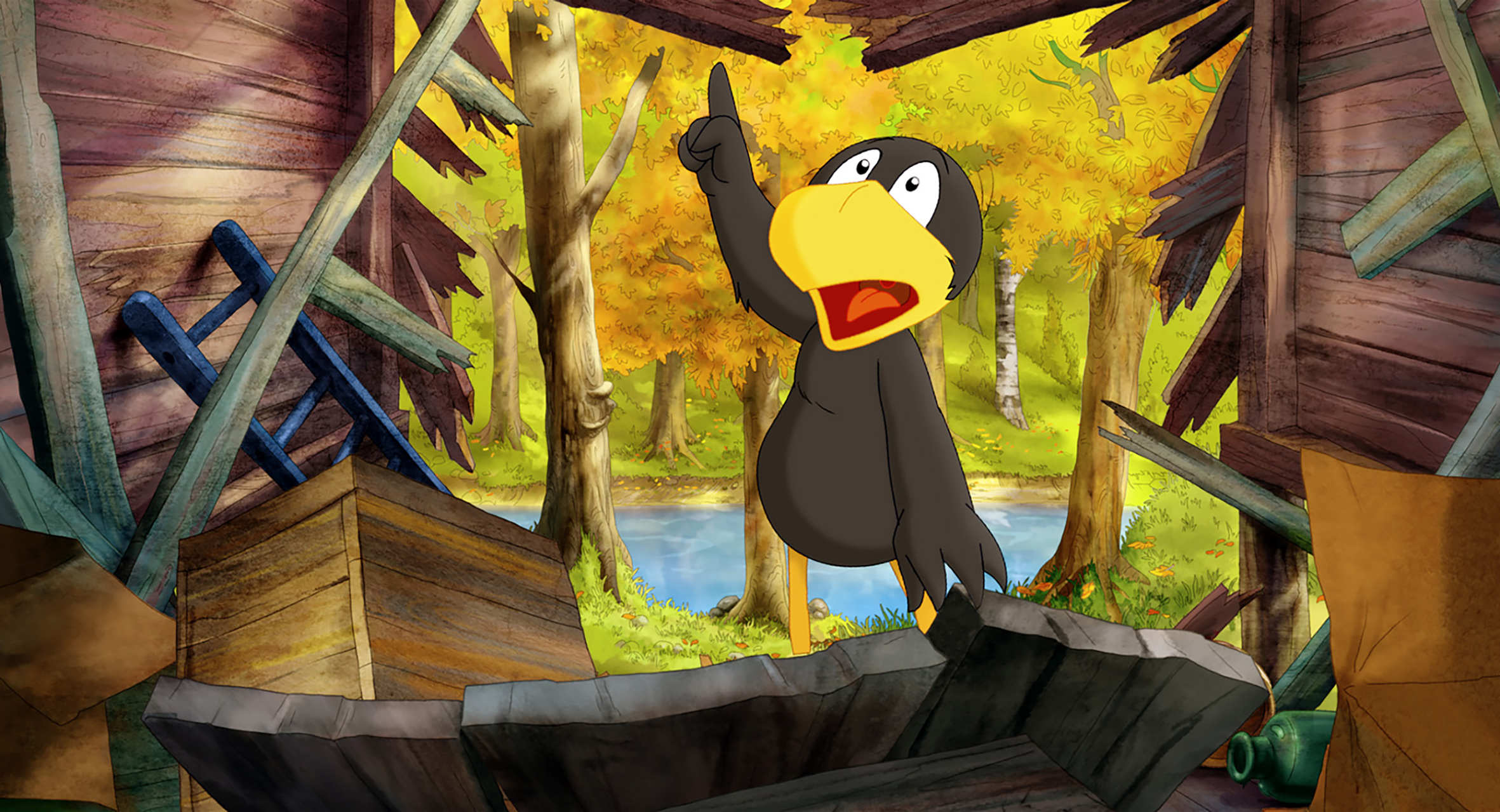 Szenenbild zu Der kleine Rabe Socke 2 - Das große Rennen