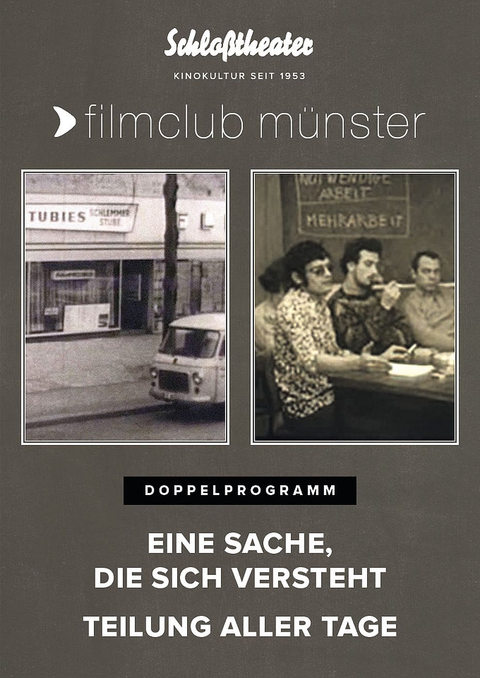 Filmplakat zu Eine Sache die sich versteht / Teilung aller Tage