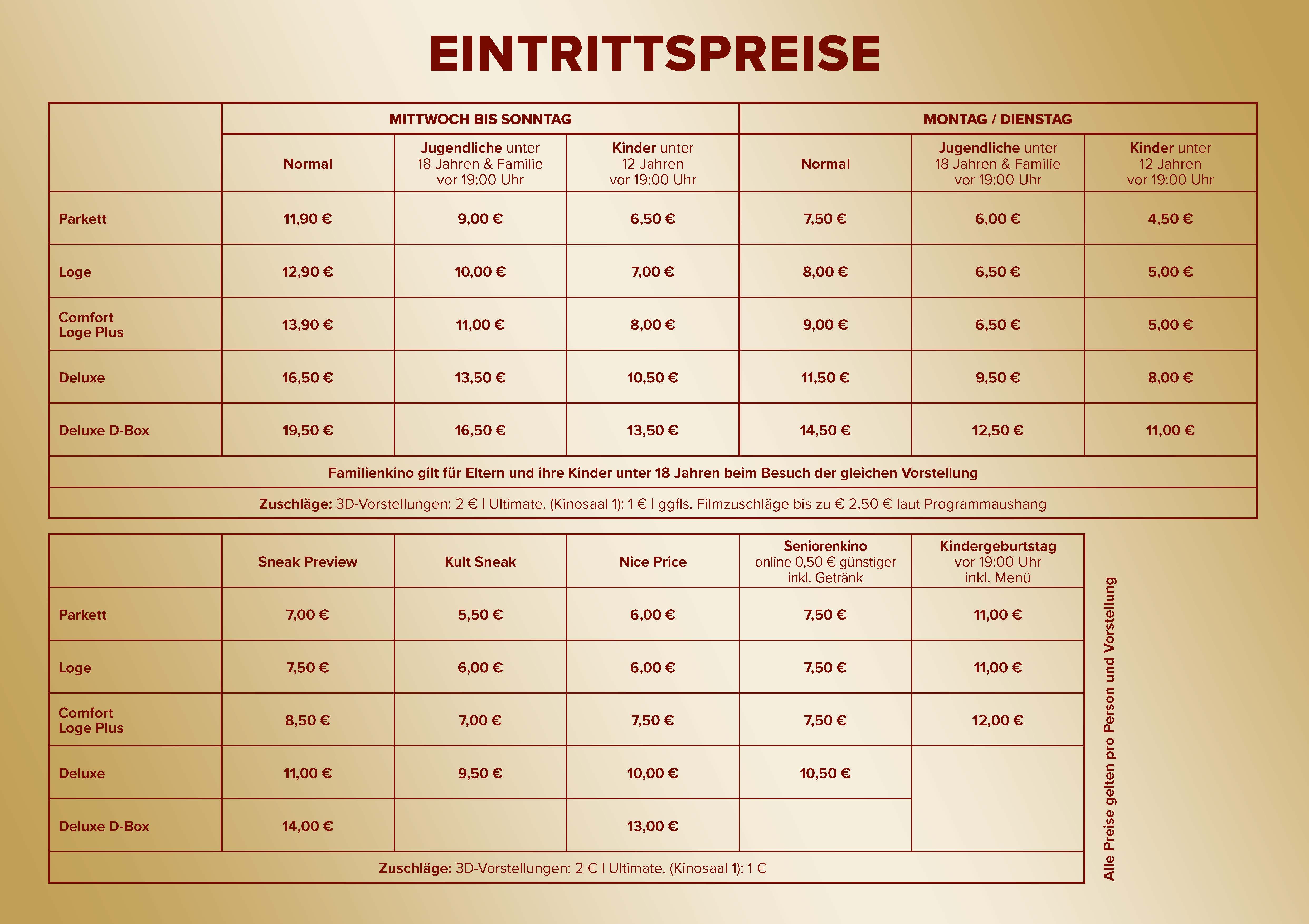 Eintrittspreise Cineplex Singen