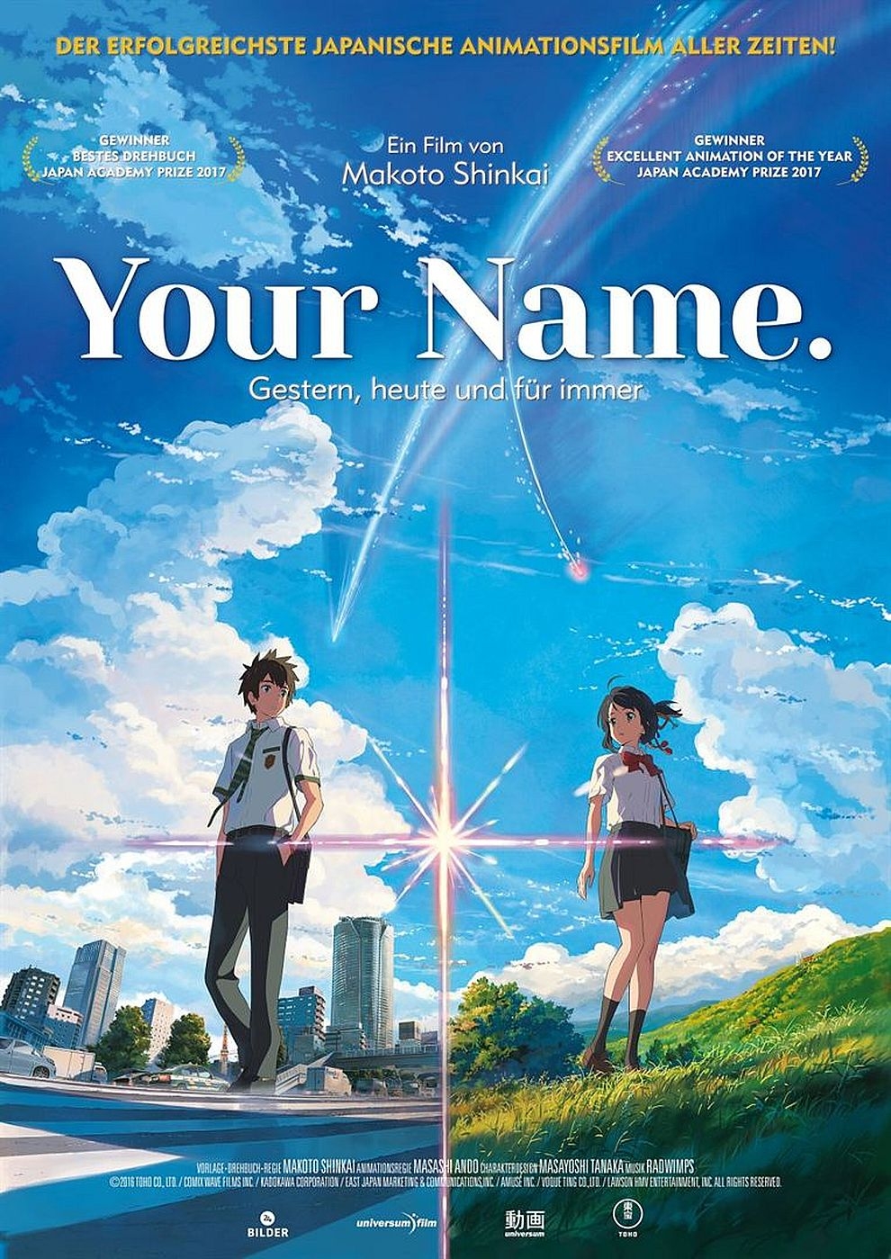 Filmplakat zu Your Name. - Gestern, heute und für immer