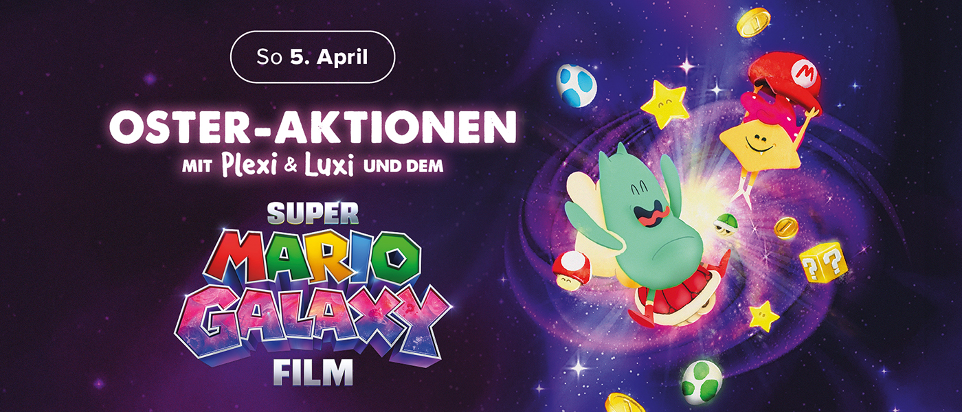 Galaktische Ostern mit Plexi & Luxi und dem Super Mario Galaxy Film!