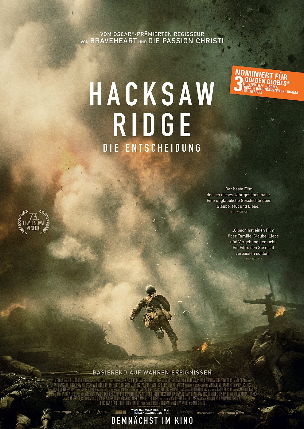Filmplakat zu Hacksaw Ridge - Die Entscheidung
